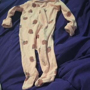 Charming Pink Ladybug Kids Footie